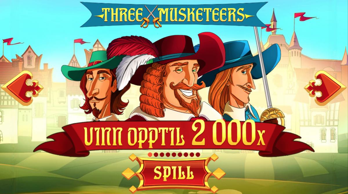 Spilleautomaten Three Musketeers fra Red Tiger Gaming